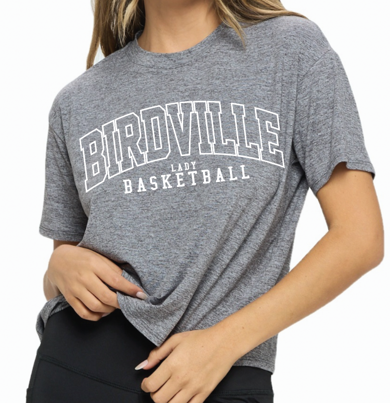 Hawk Haven SS Cropped Boxy Tee in Grey Htr