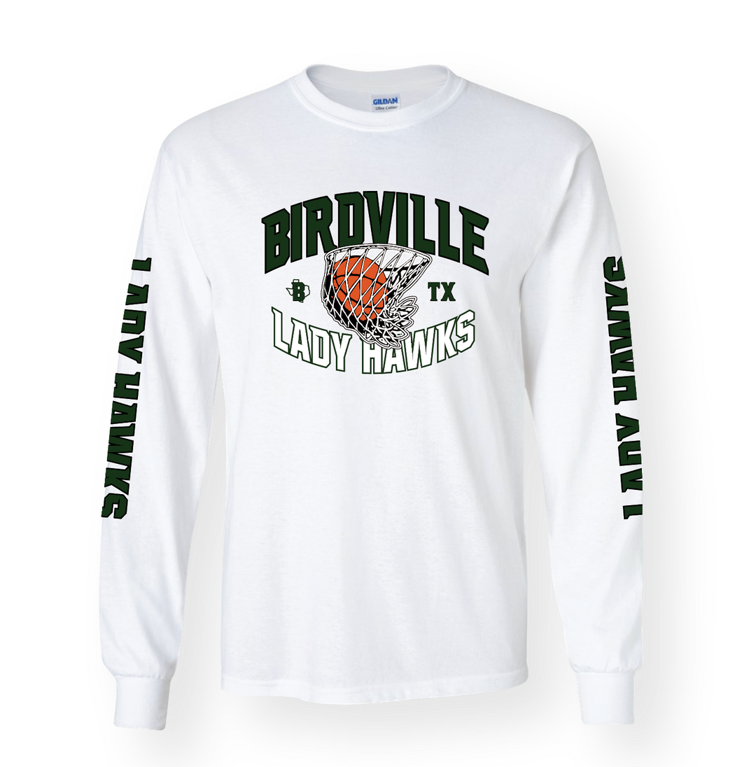 Lady Ballers Unisex LS Tee in White